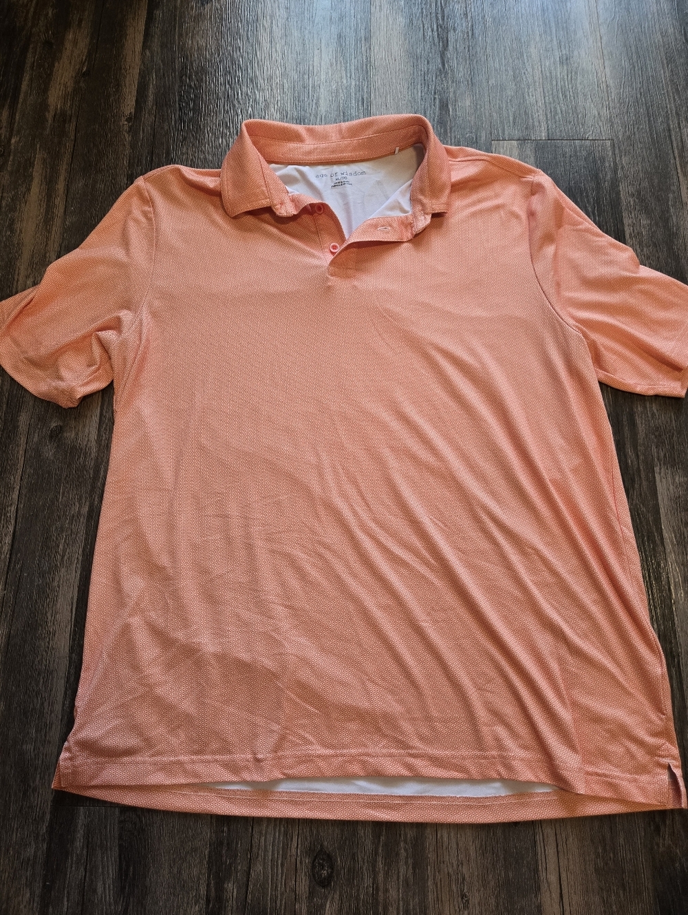NWOT Age Of Wisdom Orange Polo - Size XL